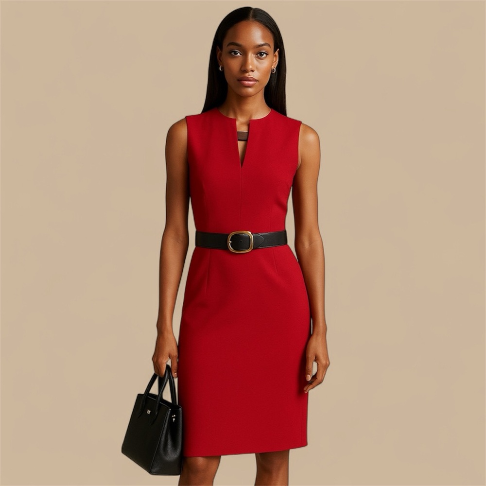 Ralph Lauren Black Label Preppy Silk Acetate Elegant Timeless Classic Dress 4